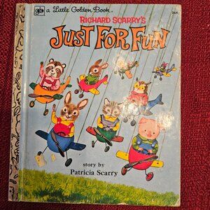 Richard Scarry's Just For Fun A Little Golden Book 211-52 Children's Classic HC